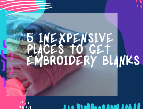 5 Inexpensive Places to get items to embroider on